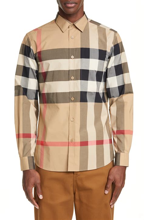 burberry button down shirt mens|burberry button up men's cheap.